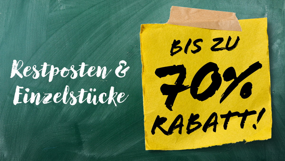 Entdecke günstige Restposten & Einzelstücke!